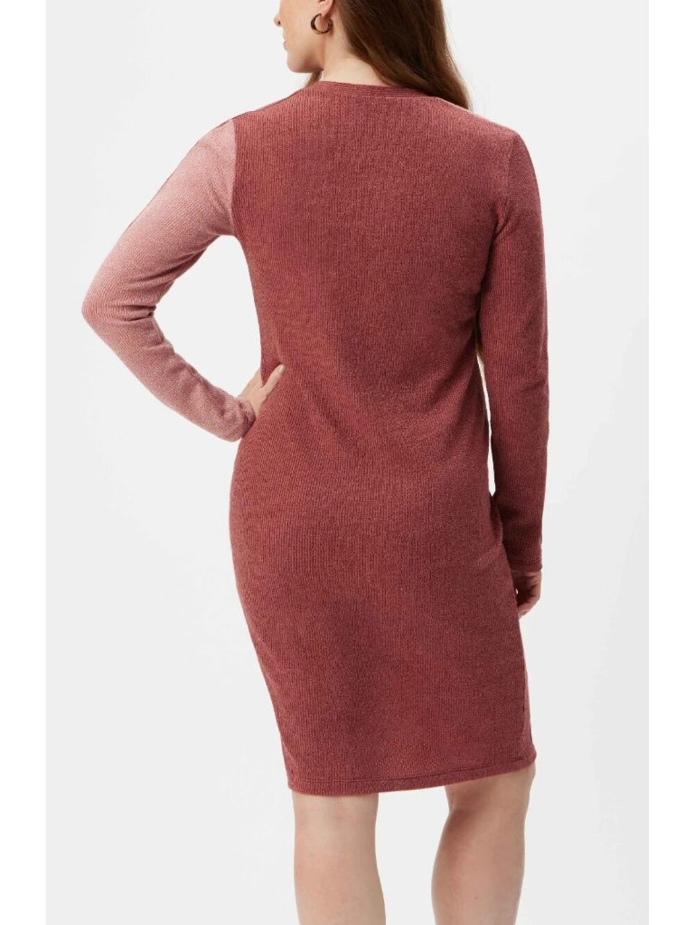 Women's Stowaway Colorblock Maternity Sweater Dress Earthtones Size XL New !!!! - Picture 2 of 2